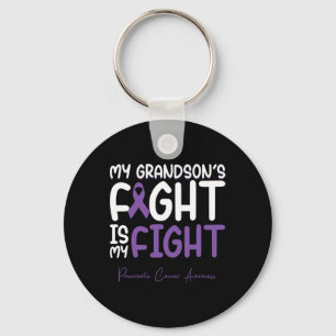 My Grandson's Fight is My Fight Pancreatic Cancer Keychain