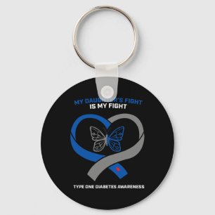 My Grandson's Fight Is My Fight Type 1 Diabetes Aw Keychain