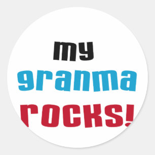 My Granma Rocks T shirts and Gifts Classic Round Sticker