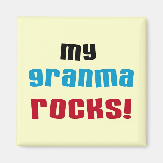 My Granma Rocks T shirts and Gifts Magnet (Front)