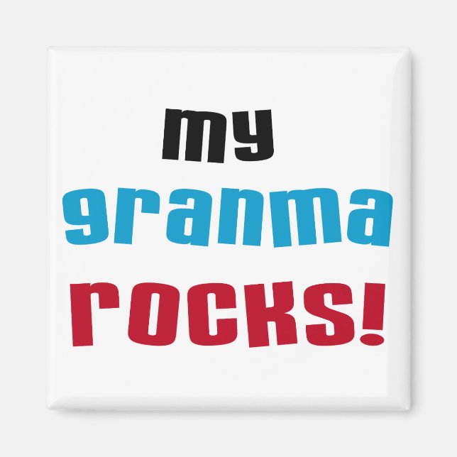 My Granma Rocks T shirts and Gifts Magnet (Front)
