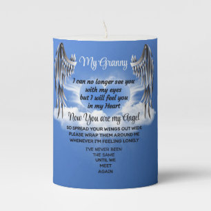 My Granny now you are my Angel  Pillar Candle