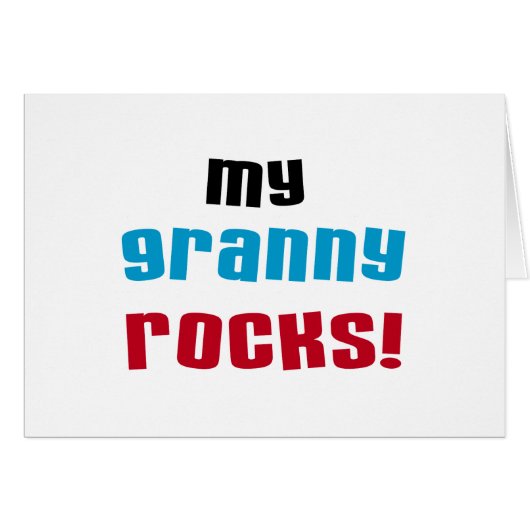 My Granny Rocks T shirts and Gifts (Front Horizontal)