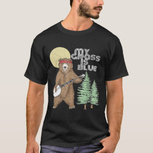 My Grass Is Blue Banjo Bear   Hippie Grizzly2 T-Shirt