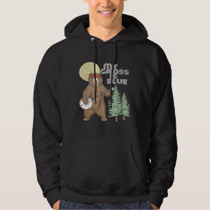 My Grass Is Blue Banjo    BearHippie Grizzly2 Hoodie