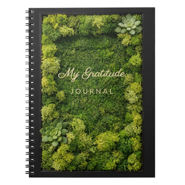 My Gratitude Journal Green Moss Aesthetic Wellness (Front)