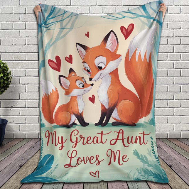 My Great Aunt Loves Me Fleece Blanket (Creator Uploaded)