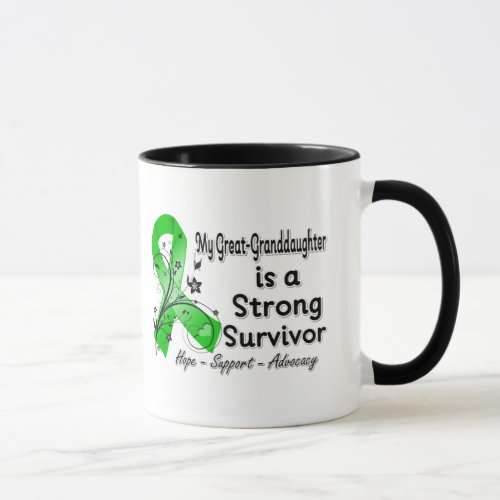 My Great Granddaughter is a Strong Survivor Green Mug