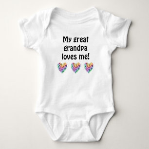 My Great Grandpa Loves Me Baby Bodysuit