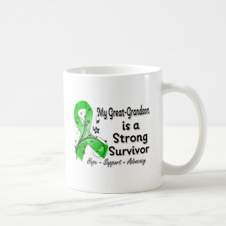 My Great Grandson Strong Survivor Green Ribbon Coffee Mug