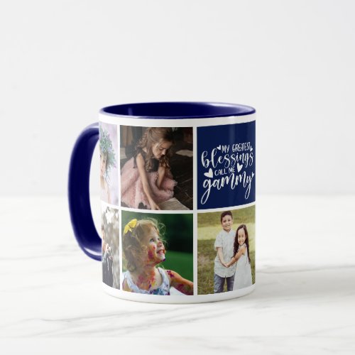 My Greatest Blessings Call Me Gammy Photo Collage Mug