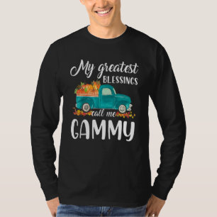 My Greatest Blessings Call Me Gammy Truck Pumpkin  T-Shirt