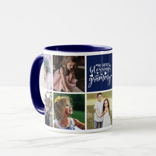My Greatest Blessings Call Me Grammy Photo Collage Mug
