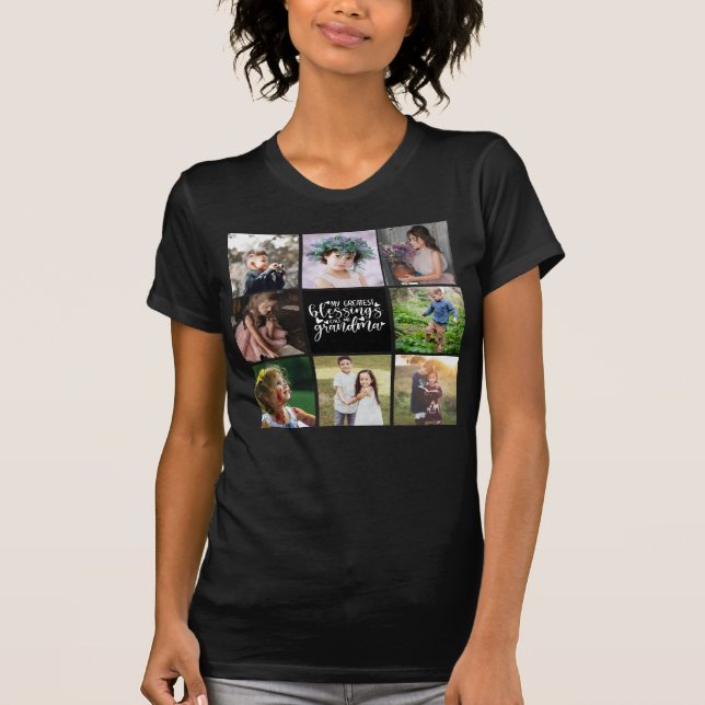My Greatest Blessings Call Me Grandma Photo T-Shirt (Front)