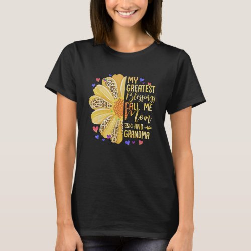 My Greatest Blessings Call Me Mom And Grandma Moth T_Shirt