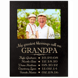 My Greatest Blessings Grandpa Black Picture Frame