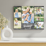 My Greatest Blessings Mom Quote 6 Photo Grey Wood Canvas Print<br><div class="desc">Create your own unique wrapped canvas with 6 of your favorite photos. The design features an editable mom quote which reads "my greatest blessings call me mom" and you can change this to read mama, mum or momma for example. The photo template is set up for you to add your...</div>