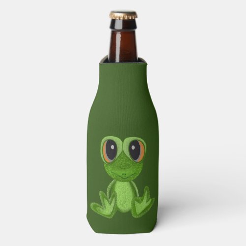 My Green Frog Friend Bottle Cooler