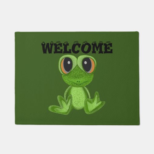 My Green Frog Friend Doormat