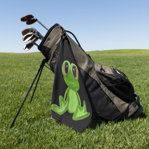 My Green Frog Friend Golf Towel