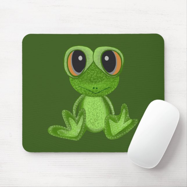 My Green Frog Friend Mouse Pad (With Mouse)