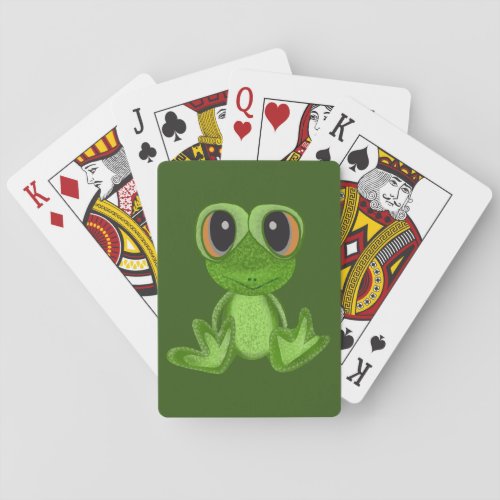 My Green Frog Friend Poker Cards