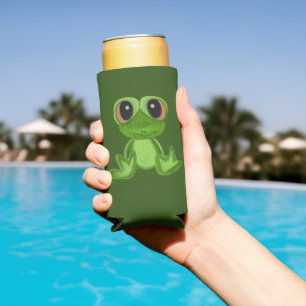 My Green Frog Friend Seltzer Can Cooler