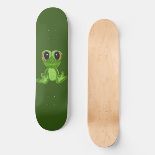 My Green Frog Friend Skateboard Deck