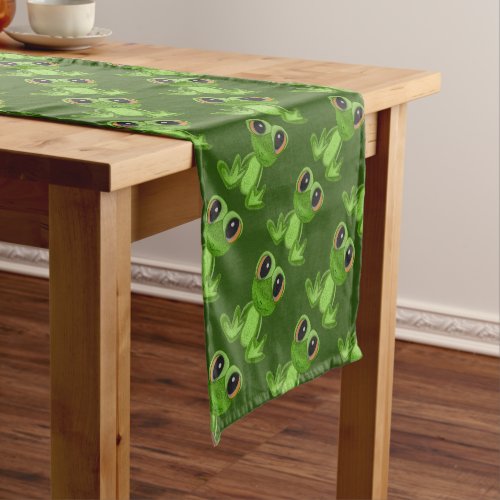 My Green Frog Friend Table Runner