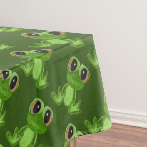 My Green Frog Friend Tablecloth