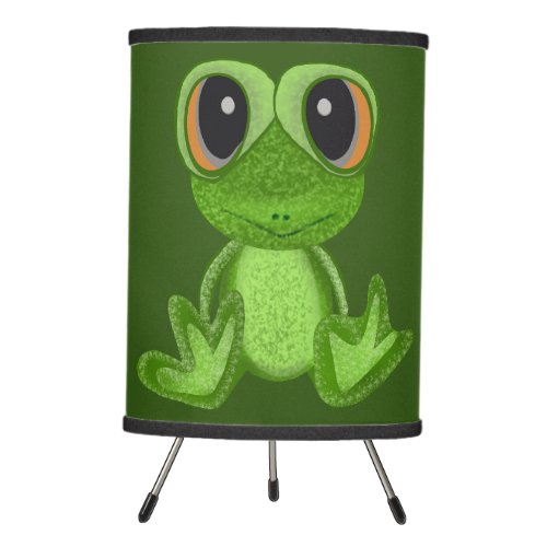 My Green Frog Friend Tripod Legs Table Lamp