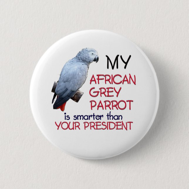 My Grey Smarter Pinback Button (Front)