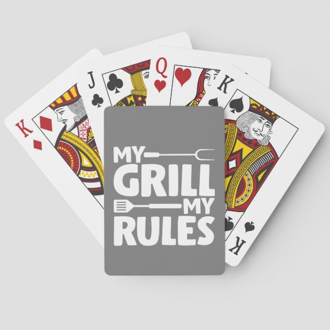 My Grill My Rules Poker Cards (Back)