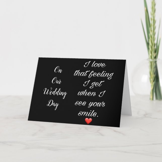 **MY GROOM ON OUR WEDDING DAY** FOREVER LOVE CARD (Front)