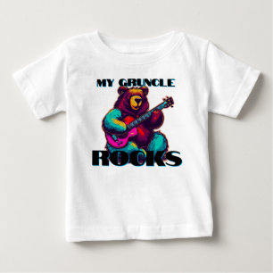 My Gruncle Rocks! Colorful Bear Baby T-Shirt