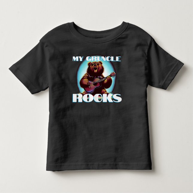 My Gruncle Rocks! Colorful Bear Toddler T-shirt (Front)