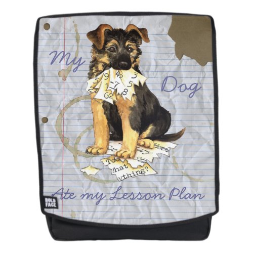 My GSD Ate My Lesson Plan Backpack