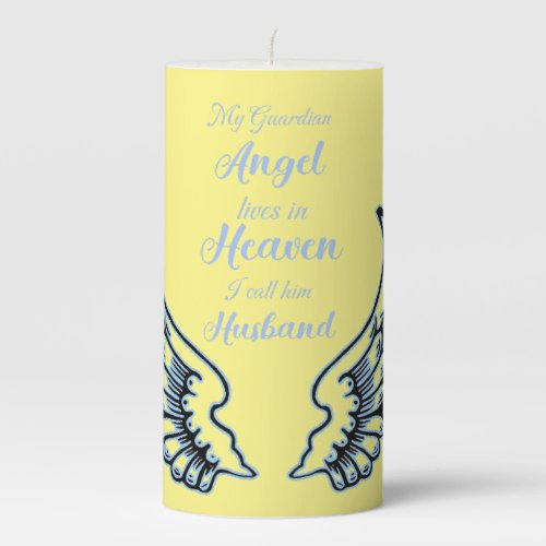 My Guardian  Angel Husband Pillar Candle