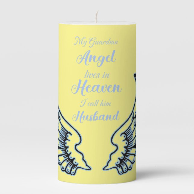 My Guardian  Angel Husband Pillar Candle (Front)