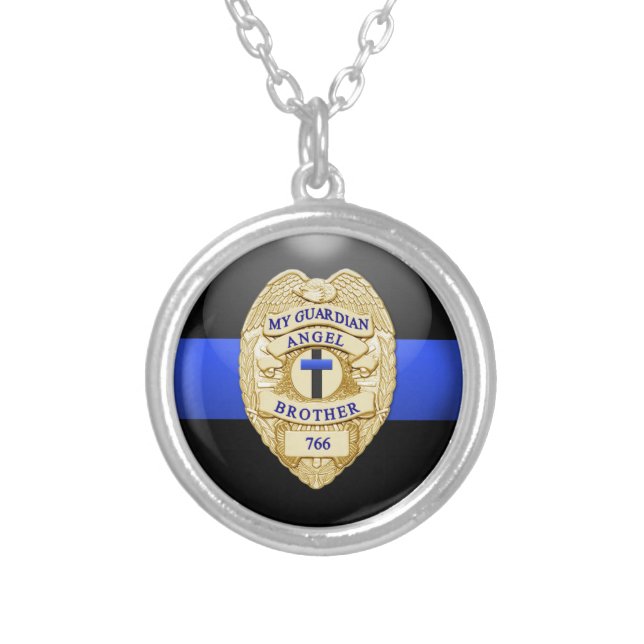 My Guardian Angel Silver Plated Necklace (Front)