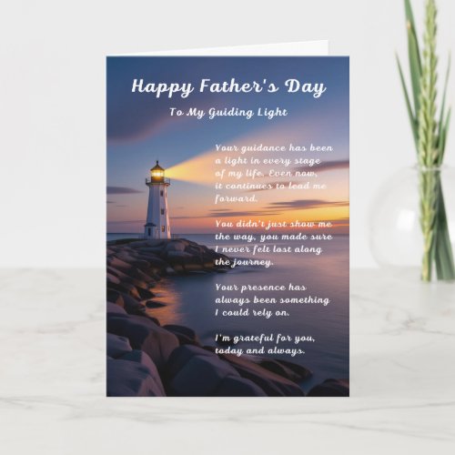 My Guiding Light Father's Day Card