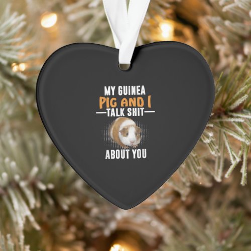 My Guinea Pig And I Talk About You Pet Owner Ornament