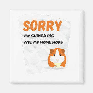 My Guinea Pig Ate My Homework Classic T-Shirt Magnet