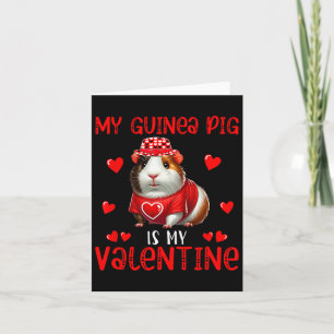 My Guinea Pig Is My Valentine Hearts Matching Rode Card