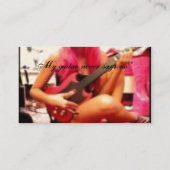 "My guitar never says no!" Business Card (Back)