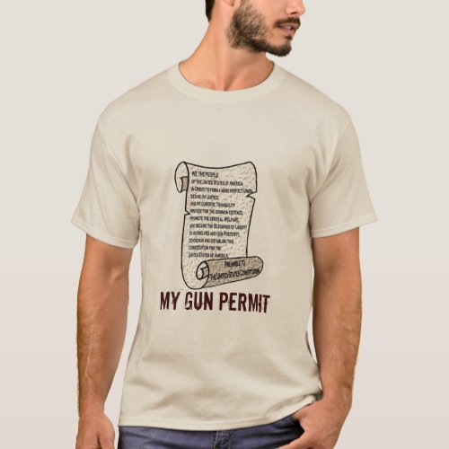 My Gun Permit is the US Constitution T_Shirt