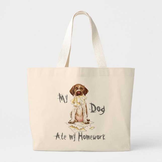My GWP Ate My Homework Large Tote Bag (Front)