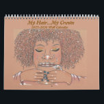My Hair...My Crown 2025 Wall Calendar<br><div class="desc">This beautiful 2025 wall calendar celebrates twelve classic and beautiful hairstyles  worn by Black men and women around the world. This will make the perfect gift for anyone who wants to celebrate the rich culture of Black hair.  Get yours today!</div>