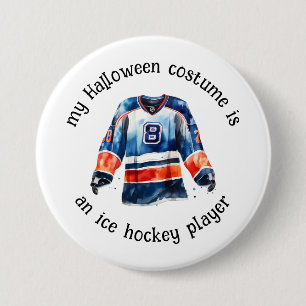 My Halloween Costume is a Hockey Player, Funny Button