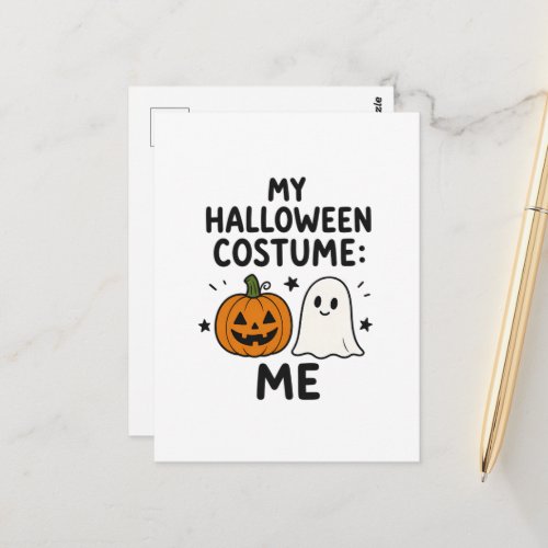 My Halloween Costume Me Funny Illustration Postcard